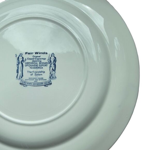 Alfred Meakin 1970’s Friendship of Salem Fair Winds Collectible Plate 10.5” #5 - Picture 13 of 16